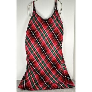 Victoria's Secret Night Sexy Dress Gown Plaid W/ VS Logo Small Cozy traditional